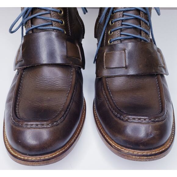 *RARE*~COLE , ROOD & HAAN CO. The Hague Smog Tall Harness Biker Boots Men's 9M - Picture 7 of 16